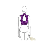 Couture Keyhole Mock Neck Crop Top